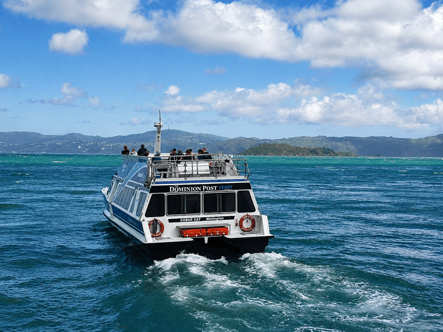 The East by West ferry on Wellington harbour
