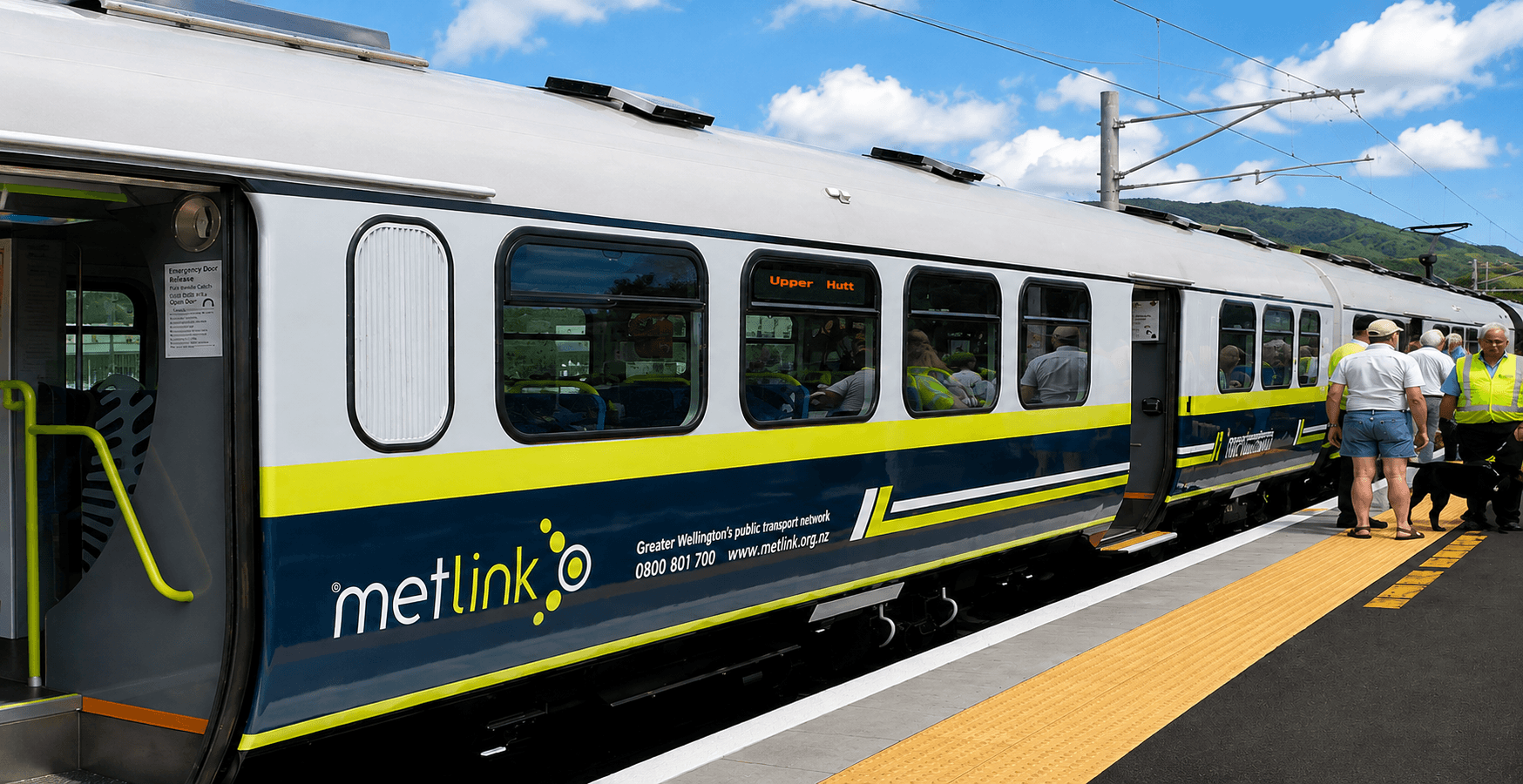 A Metlink train, the local train service